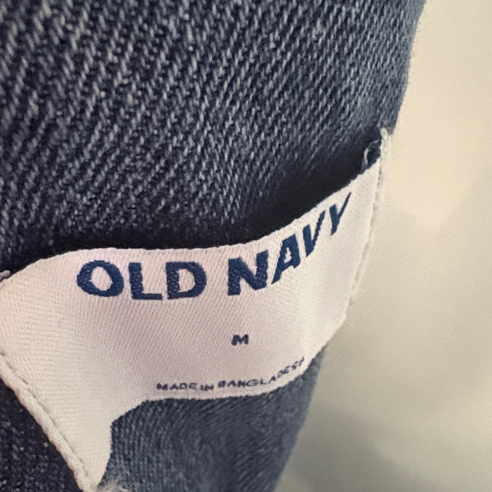Old Navy Medium Blue Denim Overall Dress with Front Bib Pocket - Picture 5 of 6